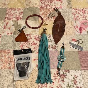 Teal and Brown Beaded Bracelet